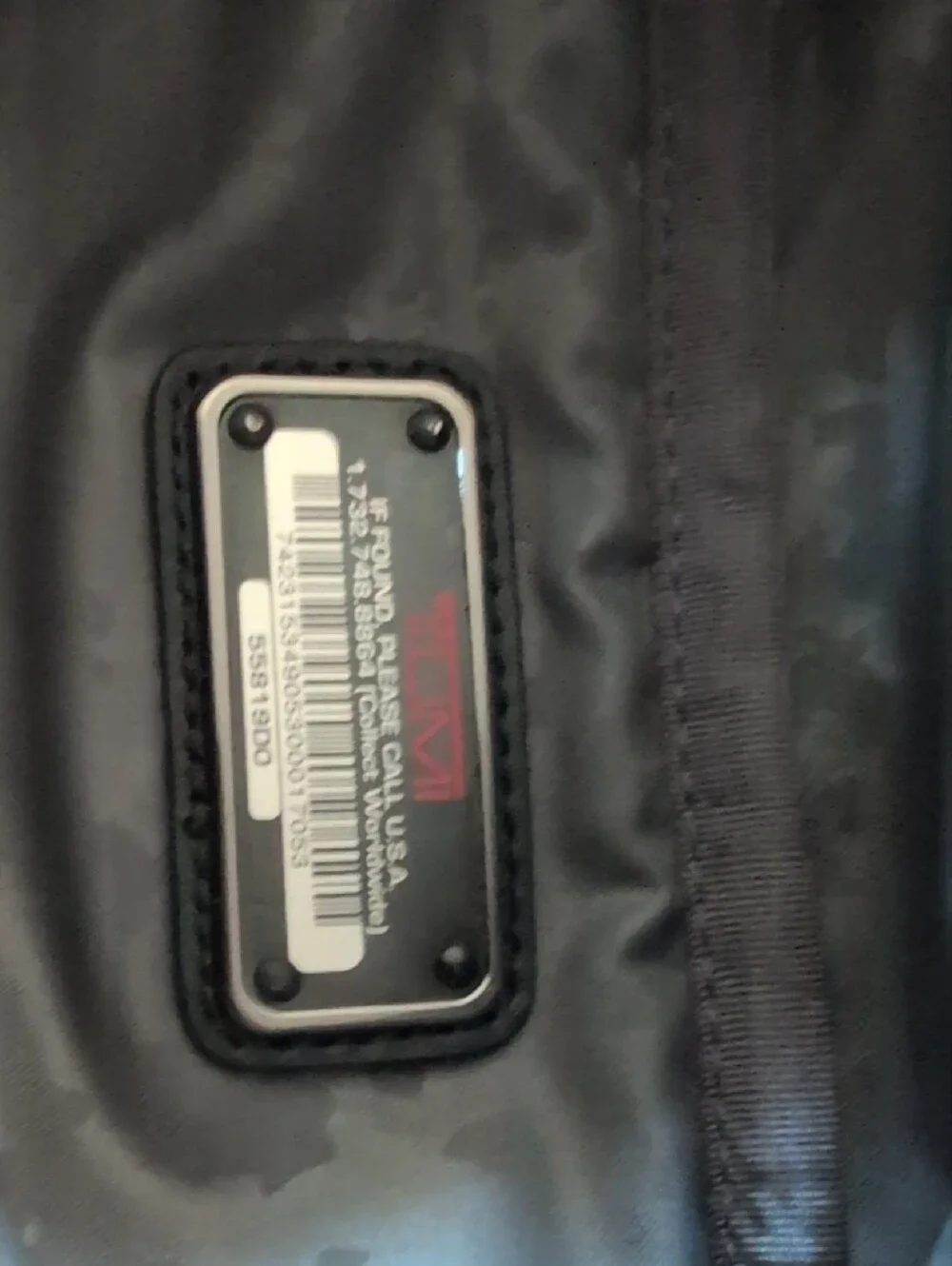 Tumi Black and Gray Men's Belt Bag with Adjustable Strap